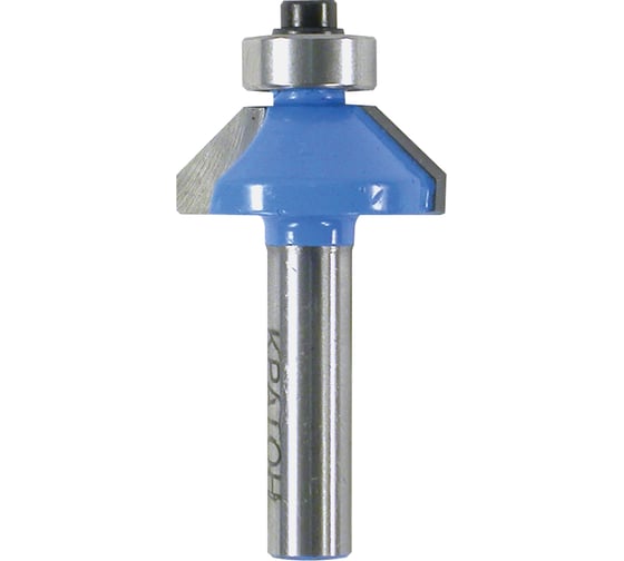 Изображение товара Фреза конусная кромочная с подшипником (45 градусов; 35.5х60х16 мм; хвоствоик 8 мм) Кратон 1 09 03 032