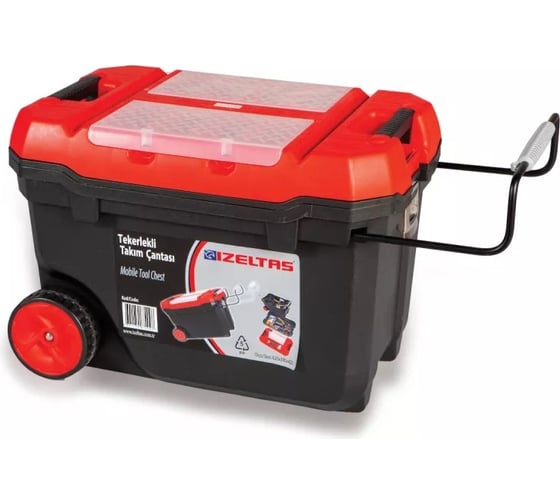 Изображение товара Пластиковый ящик для инструментов IZELTAS на колёсах, 28" 8445331028