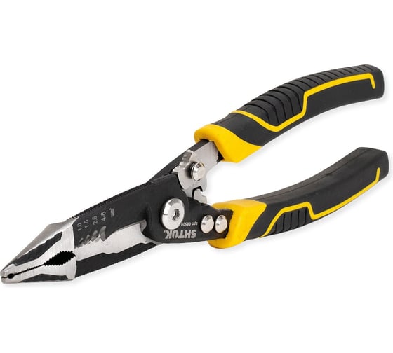 Изображение товара Многофункциональные электромонтажные клещи 6-в-1 SHTOK серия ACRUX, 210 мм 08500