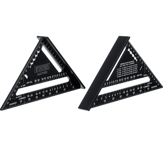 Изображение товара Универсальный кровельный угольник STAYER Rafter 5-в-1 170 мм 34306-17