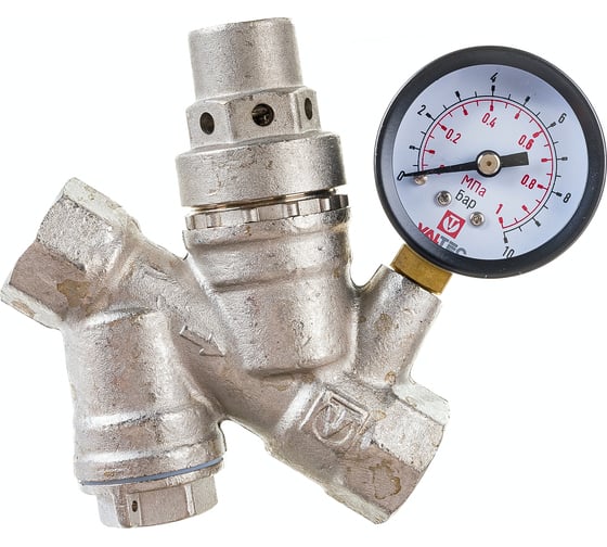 Изображение товара Редуктор давления с фильтром и манометром (2-5 бар; 1/2") Valtec VT.082.N.04