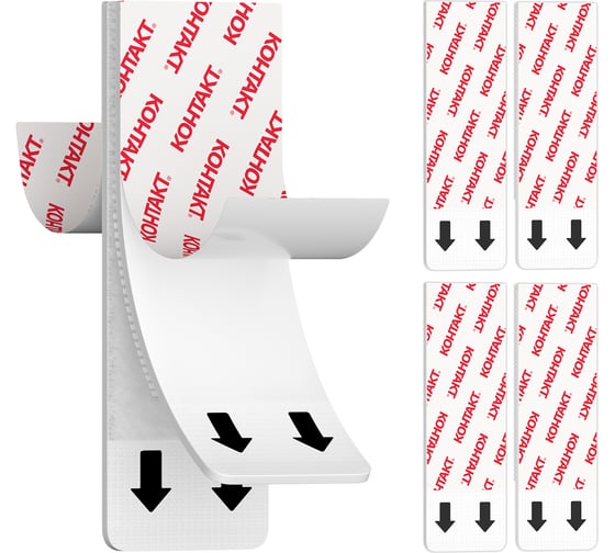 Изображение товара Самоклеящиеся полоски Контакт для крепления картин, до 3 кг, 4 пары 23717