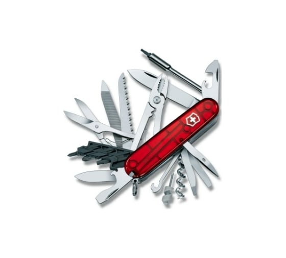 Изображение товара Швейцарский нож Victorinox CyberTool 1.7775.T 91 мм, 41 функций, красный полупрозрачный