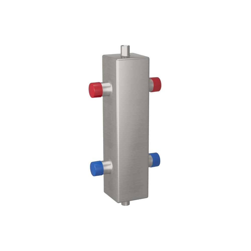 Изображение товара Теплообменник нержавеющий RISPA ГРУ40-1В с кронштейнами, 110°C, 6 бар, 420x140x60 мм