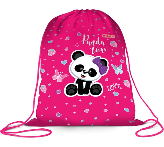 Изображение товара Мешок для обуви Пифагор 1 отделение, 42x34 см, panda time 271601