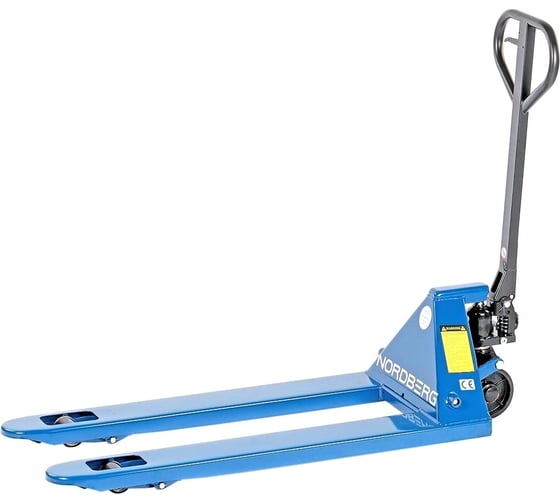 Изображение товара Складская гидравлическая тележка с полиуретановыми колесами NORDBERG 2 т N3905-20