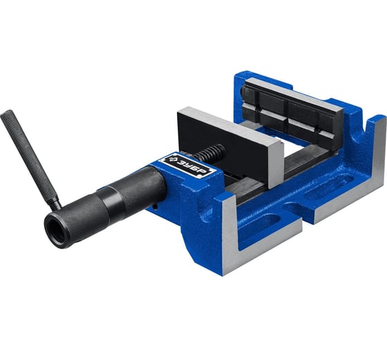 Изображение товара Трехсторонние станочные сверлильные тиски ЗУБР Профессионал 100 мм 32723