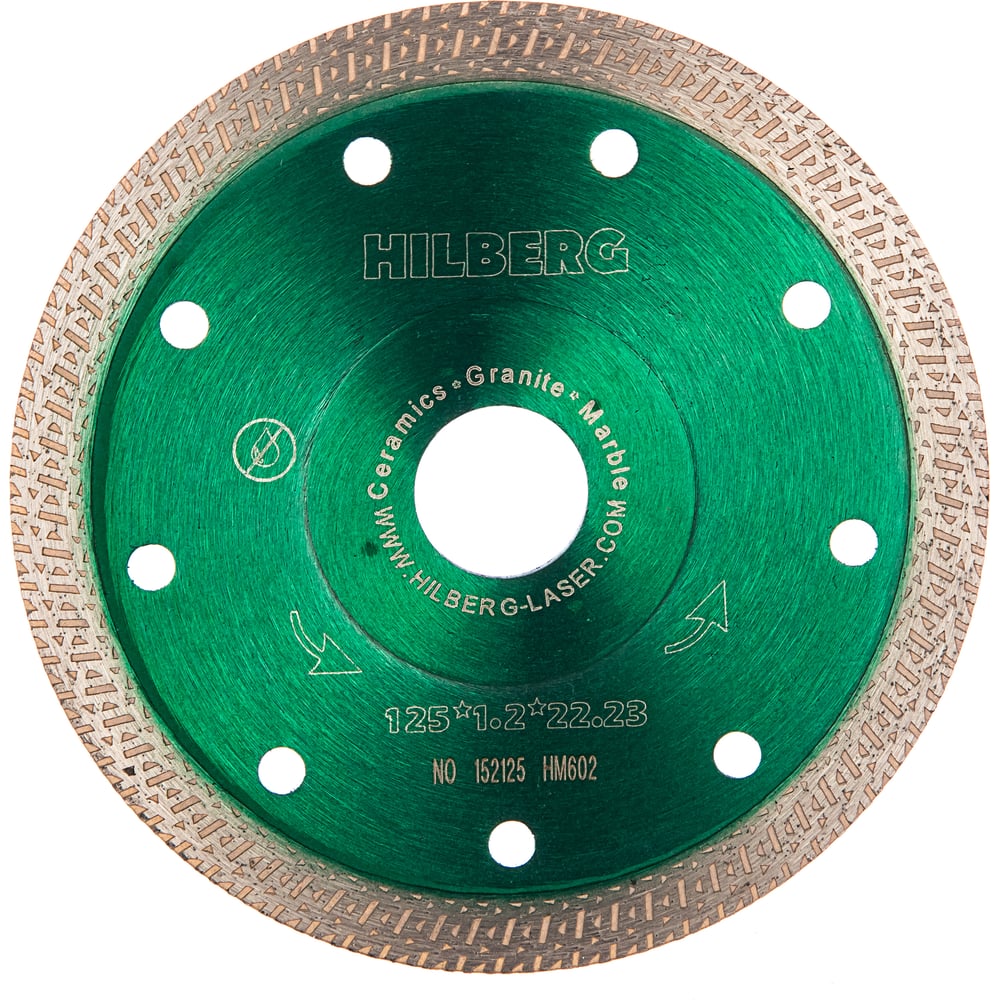 Ультратонкий отрезной алмазный диск Hilberg диск алмазный отрезной тундра turbo сухой рез 125 х 22 мм