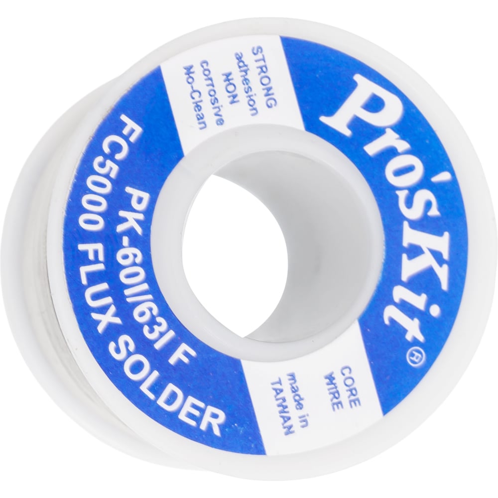 Изображение товара Припой PK-60I10F 1 мм 0.25 кг Sn63/Pb37 флюс безотмельный ProsKit