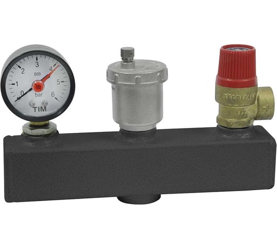 Изображение товара Группа безопасности RISPA STANDART(цвет красный/антик/графит) 3/4" 3 бара RTA-0106