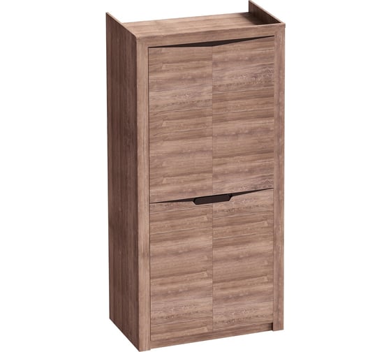 Изображение товара Шкаф Мебельград Соренто спальня, 2 дверный, дуб стирлинг/дуб стирлинг матовый/кофе структурный матовый 29040