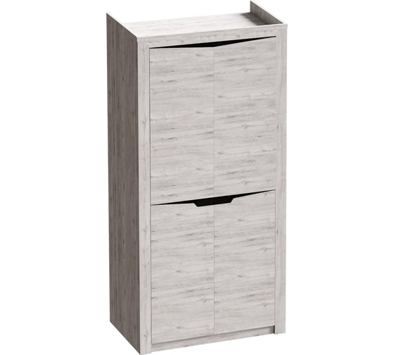 Изображение товара Шкаф Мебельград Соренто спальня, 2 дверный, дуб бонифаций/дуб бонифаций/кофе структурный матовый 29040_1