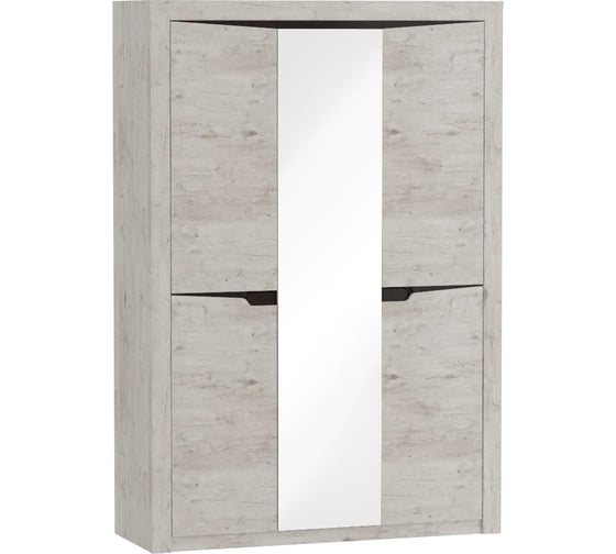 Изображение товара Шкаф Мебельград Соренто спальня, 3 дверный, дуб бонифаций/дуб бонифаций/кофе структурный матовый 24544_1