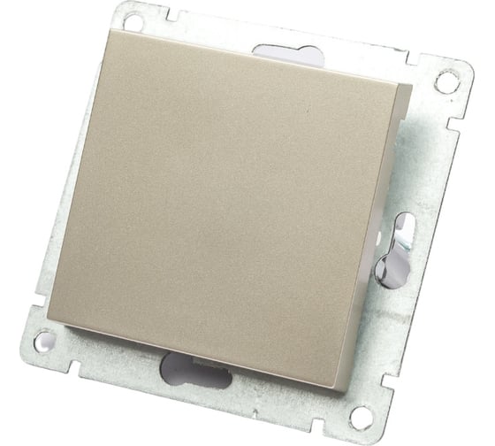 Изображение товара Одноклавишный выключатель UNIVersal серия афина, с/у, 10а, 220в, шампань еврослот A0021-Br