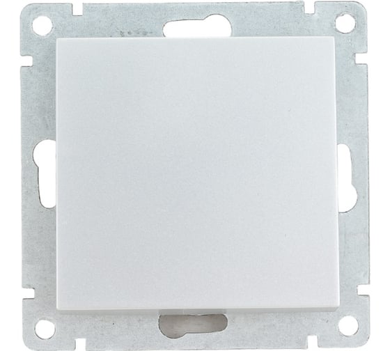 Изображение товара Одноклавишный выключатель UNIVersal серия афина, с/у, 10а, 220в, серебро еврослот A0021-S