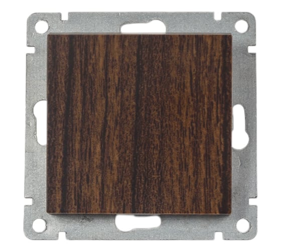 Изображение товара Одноклавишный выключатель UNIVersal серия афина, с/у, 10а, 220в, венге еврослот A0021-V