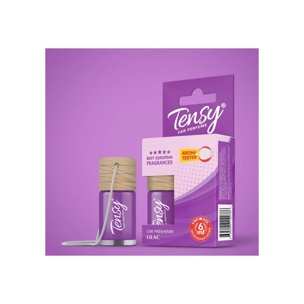 Изображение товара Ароматизатор Tensy бутылочка с дер.крыжкой сирень с пробником TB-13
