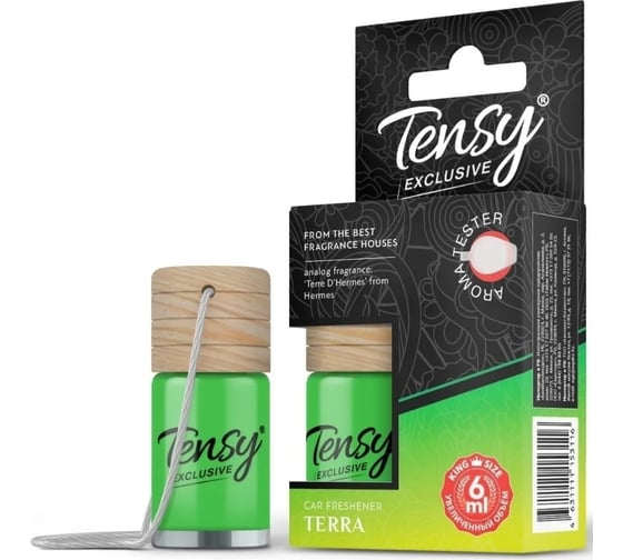 Изображение товара Ароматизатор Tensy бутылочка с дер.крыжкой эксклюзив terra (hermes, terre d'hermes) с пробником TB-30