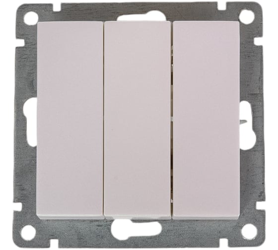 Изображение товара Трехклавишный выключатель UNIVersal серия афина, с/у, 10а, 220в, жемчуг еврослот A0043-OBr