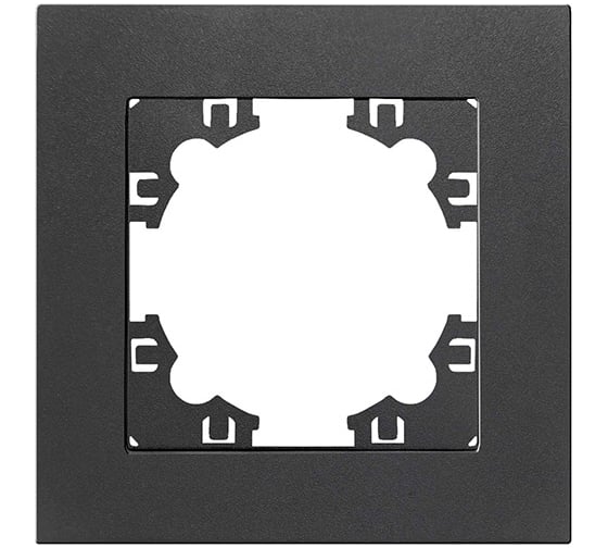 Изображение товара Одноместная горизонтальная рамка UNIVersal серия афина графит еврослот A0053-Gr