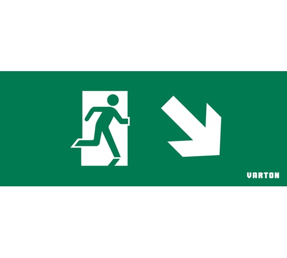 Изображение товара Пиктограмма VARTON фигура стрелка вниз вправо для аварийно-эвакуационного светильника ip20 V1-R0-70354-21A01-2011
