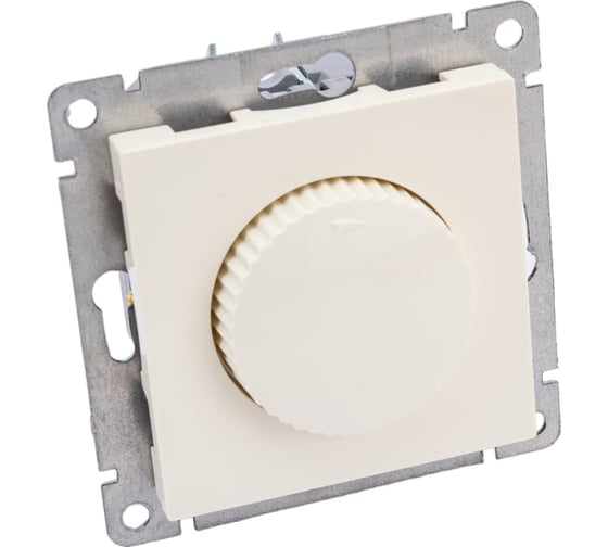 Изображение товара Светорегулятор (диммер) UNIVersal серия афина, с/у, 3а, 220в, 500вт, слоновая кость ivory еврослот A0101-I