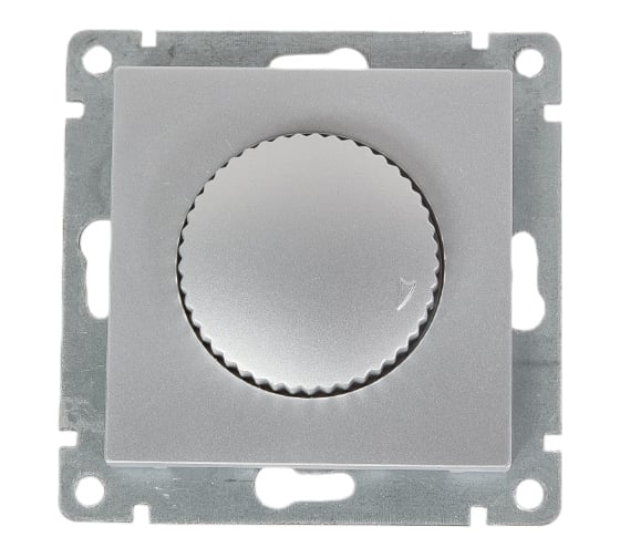 Изображение товара Светорегулятор (диммер) UNIVersal серия афина, с/у, 3а, 220в, 500вт, серебро еврослот A0101-S