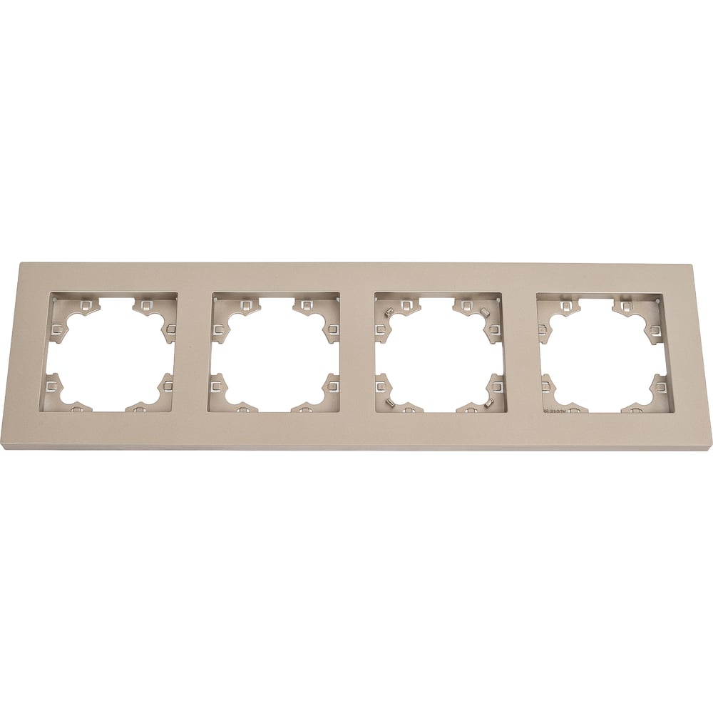 Изображение товара Четырехместная горизонтальная рамка UNIVersal серия афина шампань еврослот A0046-Br