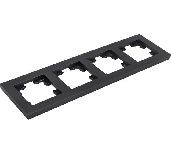 Изображение товара Четырехместная горизонтальная рамка UNIVersal серия афина графит еврослот A0046-Gr