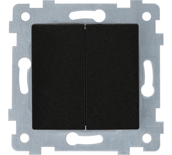 Изображение товара Механизм двухклавишного выключателя Кунцево-Электро "мария" скрытой установки с510-439 антрацит 110040