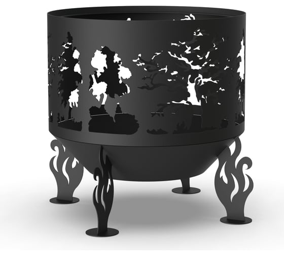 Изображение товара Костровая чаша Fire-House Деревья диам. 800 мм, коническое дно Ch1-800деревья