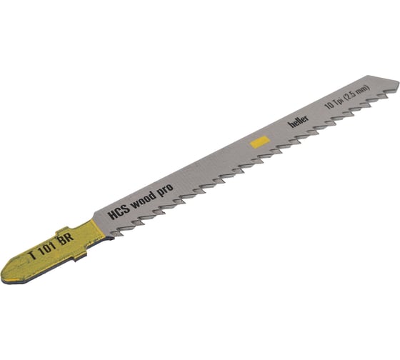 Изображение товара Полотно для лобзика HCS, шаг зубьев 2,5мм, длина рабочей части 75мм, T101BR Heller 24017