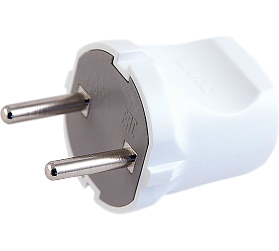 Изображение товара Разборная вилка, белая, без з/к, 250В, 6А LUX ВР30 4606400419723