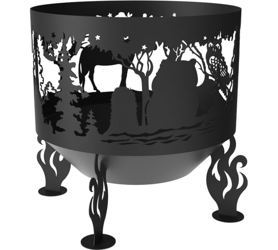 Изображение товара Костровая чаша Fire-House Ежик в тумане диам. 600 мм, коническое дно Ch-600ежик