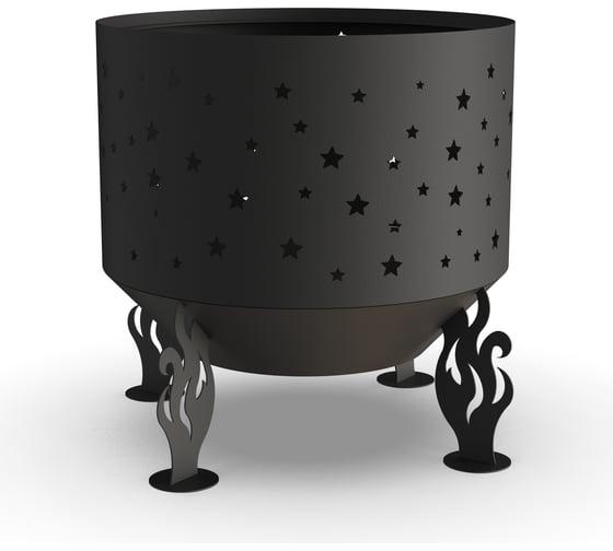 Изображение товара Костровая чаша Fire-House Звезды диам. 500 мм, коническое дно Ch-500звезды