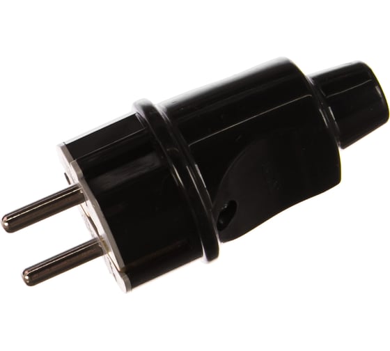 Изображение товара Разборная вилка, черная, с з/к, 250В, 16А LUX ВР31 4606400419785