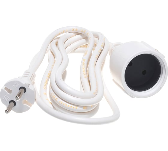 Изображение товара Сетевой одноместный удлинитель, без з/к, 250В, 10А, 3м LUX У-101-03 4606400419686