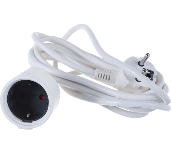 Изображение товара Сетевой одноместный удлинитель, с з/к, 250В, 16А, 3м LUX У-161-03 4606400419709