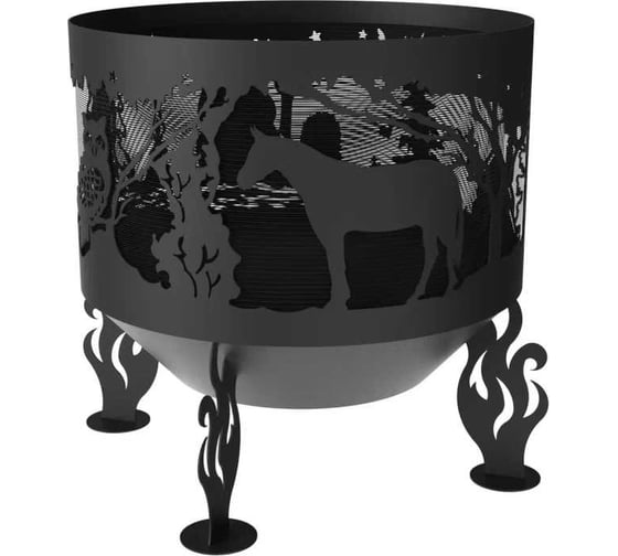 Изображение товара Костровая чаша Fire-House Ежик в тумане диам. 500 мм, с защитной сварной сеткой Ch4-500ежик