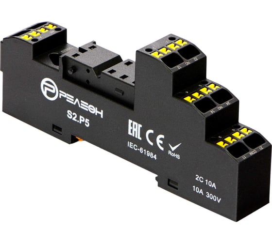 Изображение товара Розетка для реле RP2.51 Релеон с push in клеммами RP2.52, S2P5