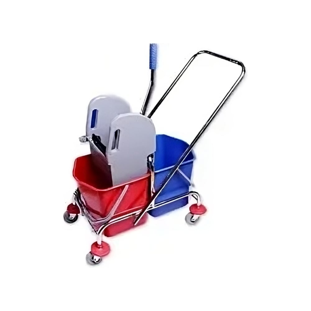 Изображение товара Двухведерная тележка А5 H0204 2/23 л хромированная с колесиками