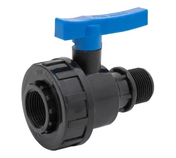 Изображение товара Шаровой компрессионный кран Политэк вр/нр 1 1/2" х 1 1/2" тпк-аква 552112112