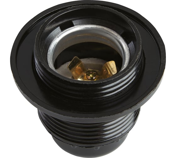 Изображение товара Патрон FERON Lh82 Е27 с кольцом, 250v, карболит, латунь, черный, размер 55x58 мм, 41041