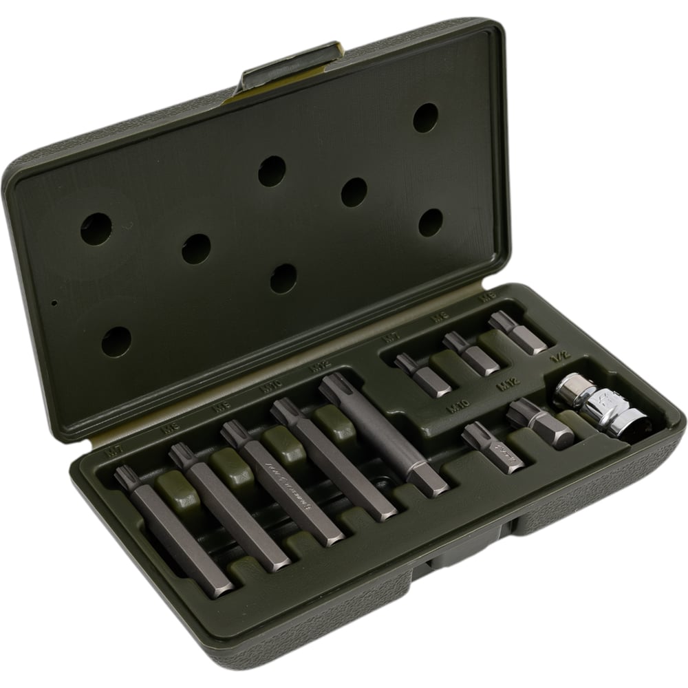 Изображение товара Набор вставок RIBE 3/8" 11 шт с футляром и адаптером