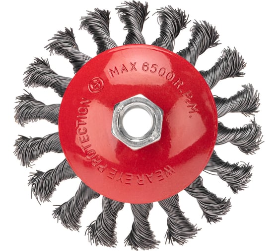 Изображение товара Щетка коническая для УШМ 115 мм, М14, крученая стальная проволока KRANZ KR-91-1202