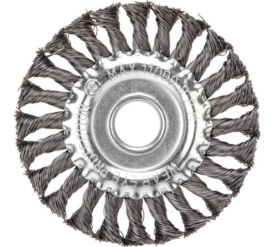 Изображение товара Щетка дисковая для УШМ 125х22.23 мм, крученая стальная проволока KRANZ KR-91-1238