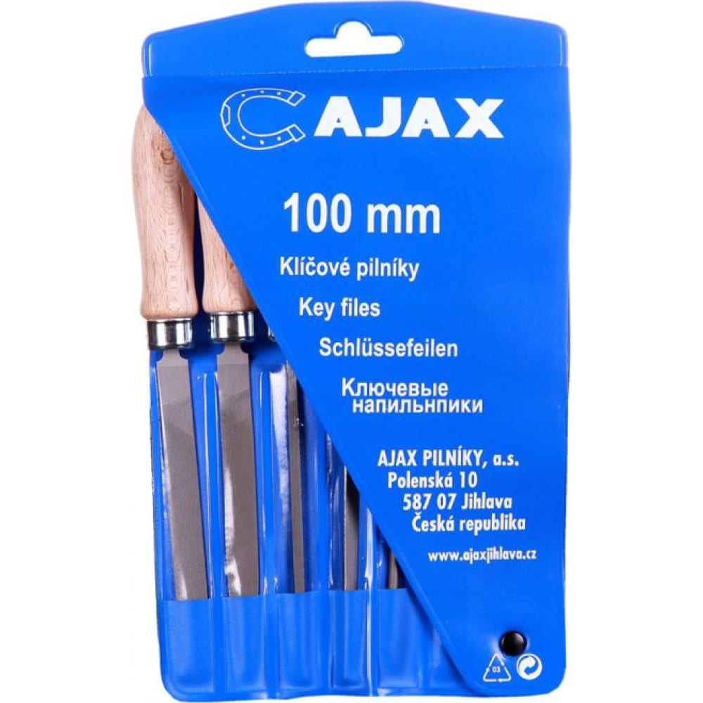 Набор напильников для изготовления ключей Ajax набор из 6 и напильников в виниловом футляре ergo ajax 286202921025