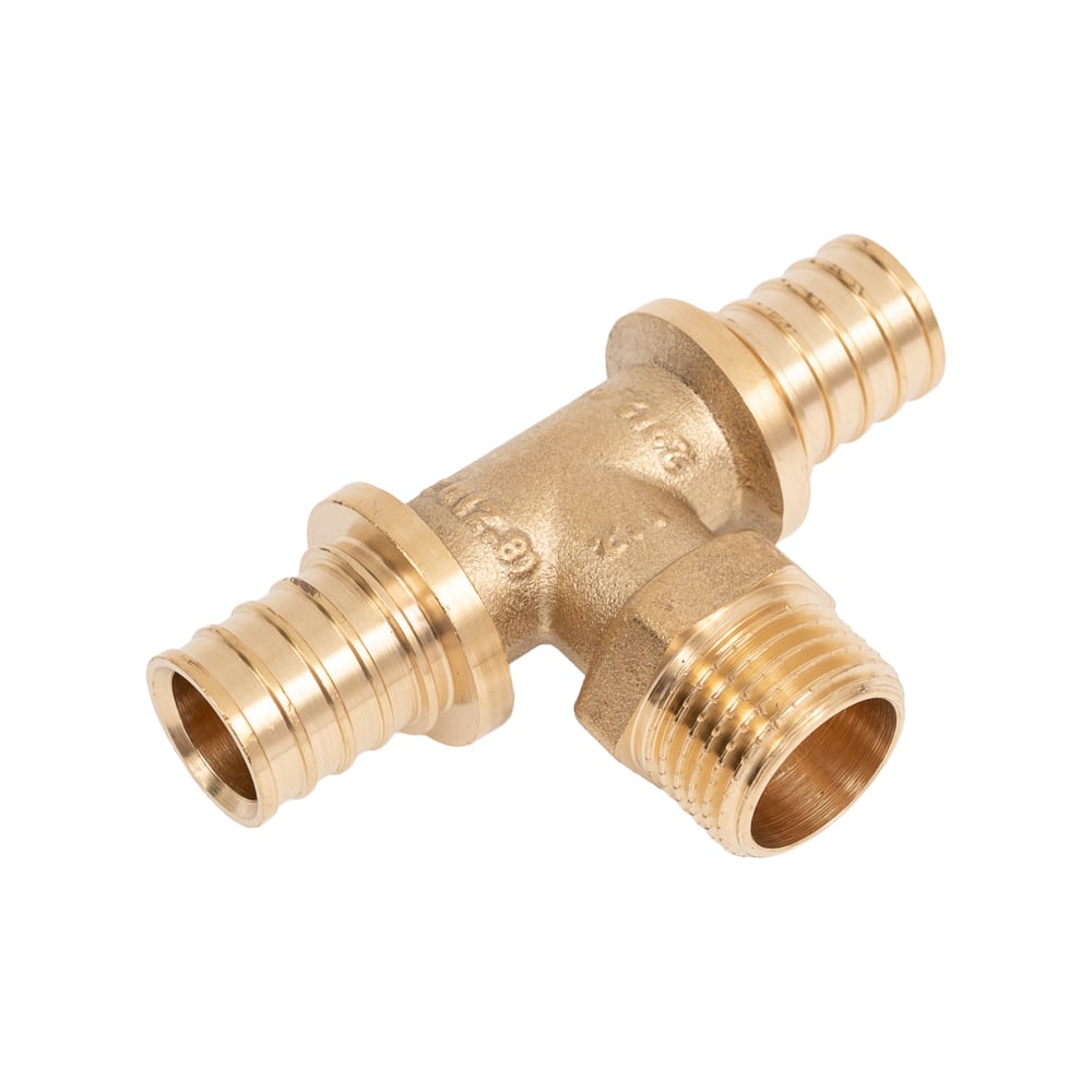 Изображение товара Аксиальный тройник RTP латунь 20x1/2" наружная резьба профессиональный