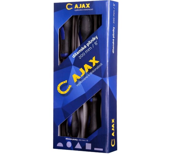 Изображение товара Набор из 5-ти напильников L=200мм AJAX ERGO 286203922025