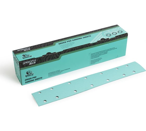 Изображение товара Полоски шлифовальные на пленочной основе 136 GREEN ALO p320 (70x420мм, 14 отв. 50шт) SANDWOX 136.70.42.320.14